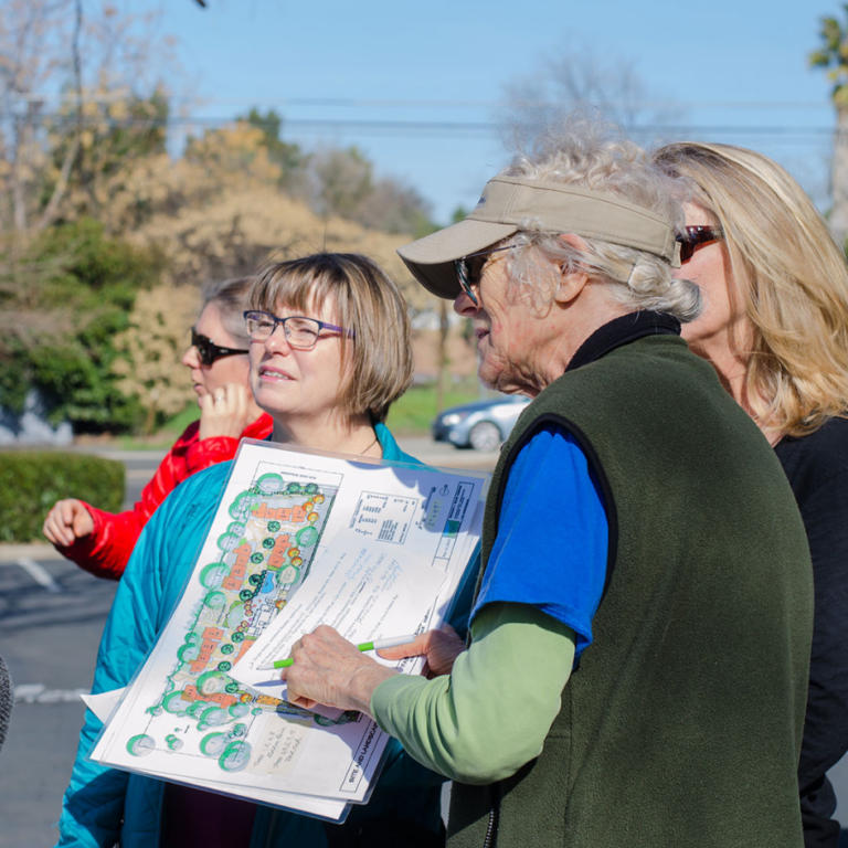 lady with map