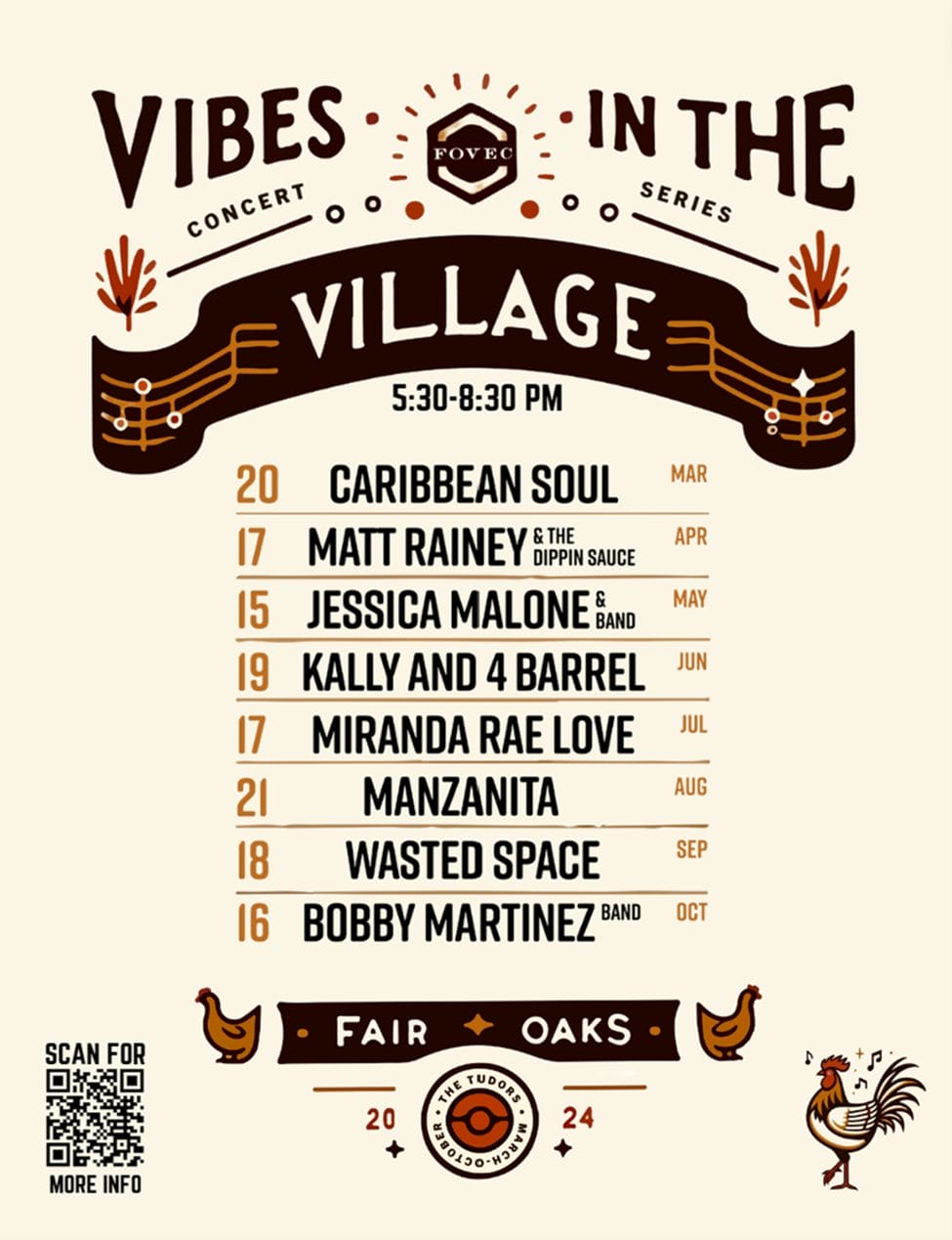 Vibes in the Village Poster