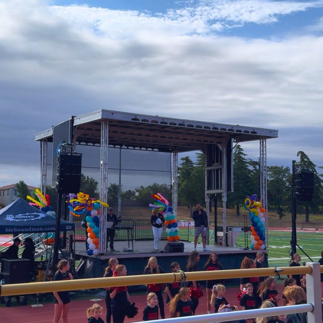 stage on the football field