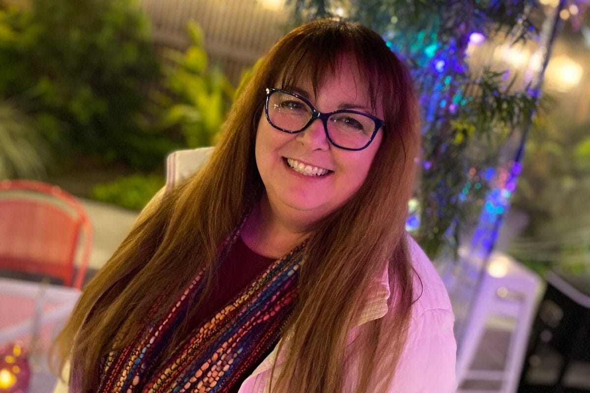 Chrysti Tovani at the night market for Christmas at Shangri-la Fair Oaks