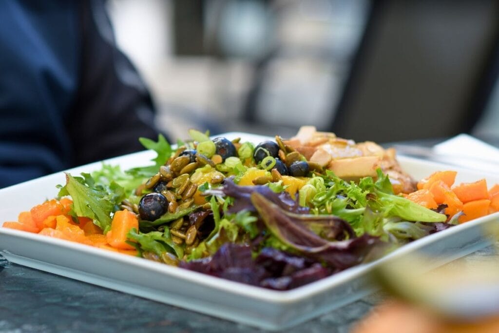 salad at meristem cafe fair oaks